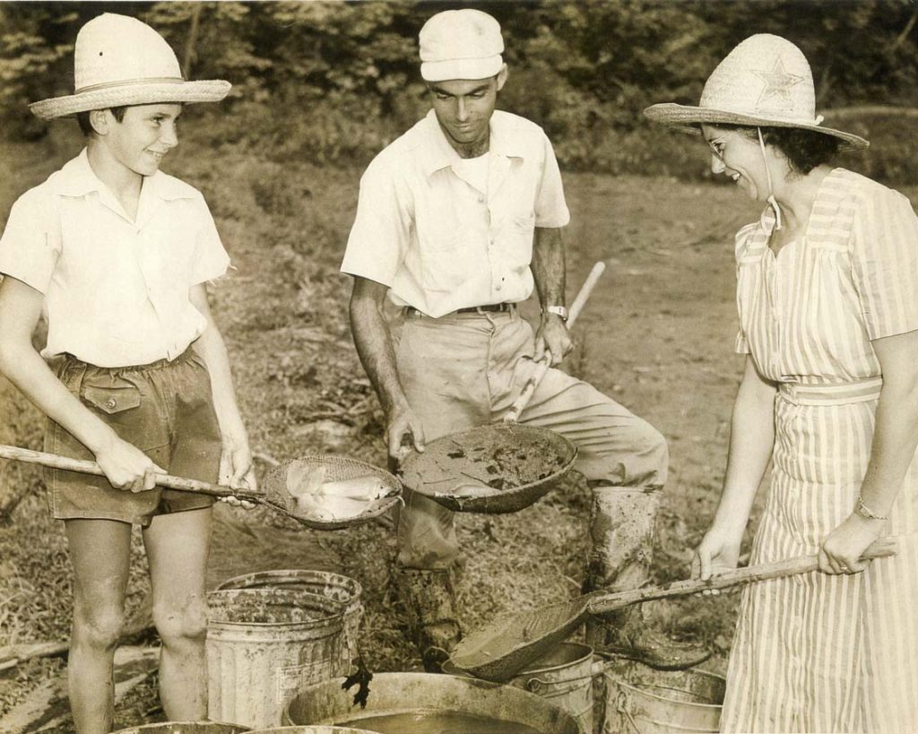 Wyatt, on the left, as a boy at Berry Water Gardens