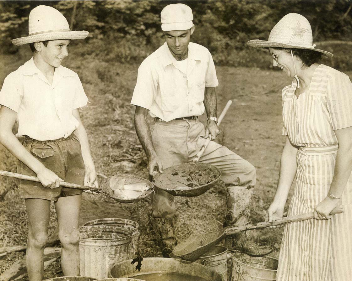 Wyatt, on the left, as a boy at Berry Water Gardens